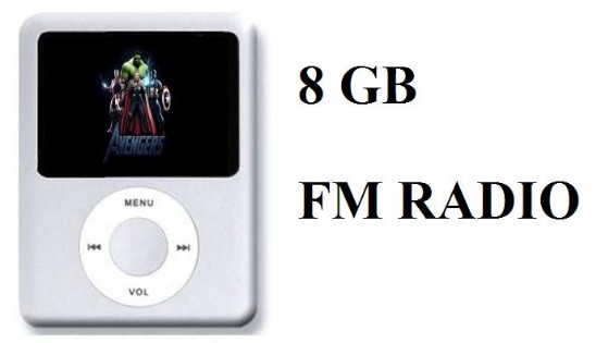 NEW 8GB Slim 1.8'' LCD MP3 MP4 - FM Radio